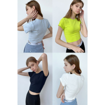 UNICA original back cross back seam must lose series_high fashion small round neck double version slim Joker T-shirt