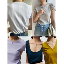 UNICA 3 collar T king_into the store B defeated mercerized Xinjiang long staple cotton_Original back line classic T-shirt