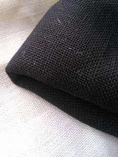 布料60黄麻黑色zakka粗麻 厚麻布纯黑拍照布手工布 摄像背景麻布布料