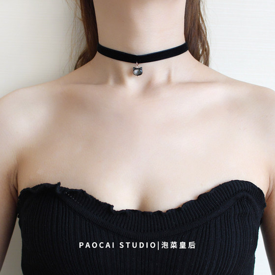 섹시한 고양이 제어! 오리지널 핸드 메이드 고급 디자인 스타일 초커 칼라 벨벳 목걸이 여성 쇄골 체인 목걸이 섹시한 고양이 제어! 오리지널 핸드 메이드 고급 디자인 스타일 초커 칼라 벨벳 목걸이 여성 쇄골 체인 목걸이