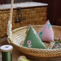 End Afternoon Festival Handmade Diy Embroidered Flower Zongzi Scents Sack Material Bag Cliff Bernai Tranquilizing Parent-child Fragrant Bag Car Pendant Finished Product