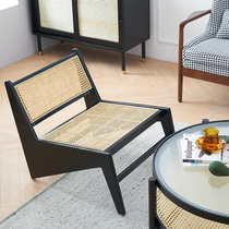Rattan single chair designer chair modern simple Nordic living room chair backrest balcony sofa chair recliner