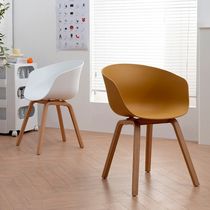 Nordic Backrest Solid Wood Net Red Dining Chair Simple Designer Cafe Creative Armrest Home Desk Computer Chair