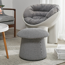 Nordic sofa round stool soft sitting home living room simple leisure net red fabric small stool low stool fashion stool
