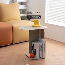 Nordic simple creative balcony side few net red wrought iron coffee table Mini bedside side cabinet living room sofa minimalist corner few