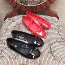Foreign trade tail single girls single shoes black leather shoes dance shoes flat shoes spring shoes Autumn shoes Baotou shoes parent-child 28-36