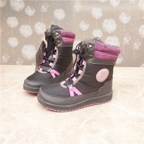 Export Russia tail single childrens snow boots Girls winter cotton boots plus wool light non-slip warm low-top boots