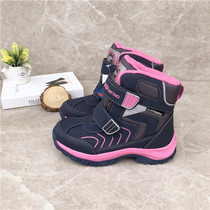 Foreign trade export to Russia girls snow boots winter cotton boots plus fur thickened full waterproof non-slip outsole-30 degrees