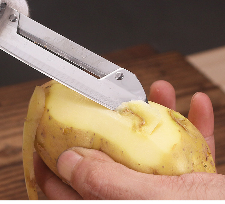 家用不锈钢削皮刀削皮器水果去皮刀水果刀厨房瓜果切削器剔果刨刀_7折