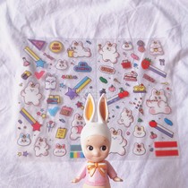 South Korea Direct Mail South Korea Dechuang Fat Rabbit Series Note Tape Daily Drinking Sports Check-in Record Journal