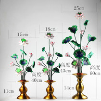 Handmade Daily Painted Metal Lotus Buddha Hall of the Golden Decorations Beautifully Pendulum of the Splendid Pendulum of the Flowers Everflower