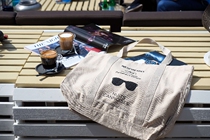 Nestle Cannes cotton canvas casual women's bag shoulder magazine bag hand carrying shopping bag art nature