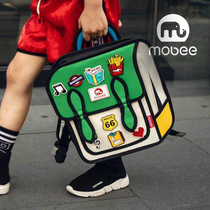 UK mobee baby elephant childrens school bag Primary school backpack Mens and womens painting suit Animation two dimensional backpack