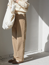 MISAZ is a good version ~ retro old thin and versatile Curry scrub washing water trousers