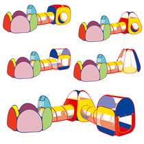 Childrens tent playground crawling drill hole tunnel kindergarten indoor outdoor sports toy 61 gift