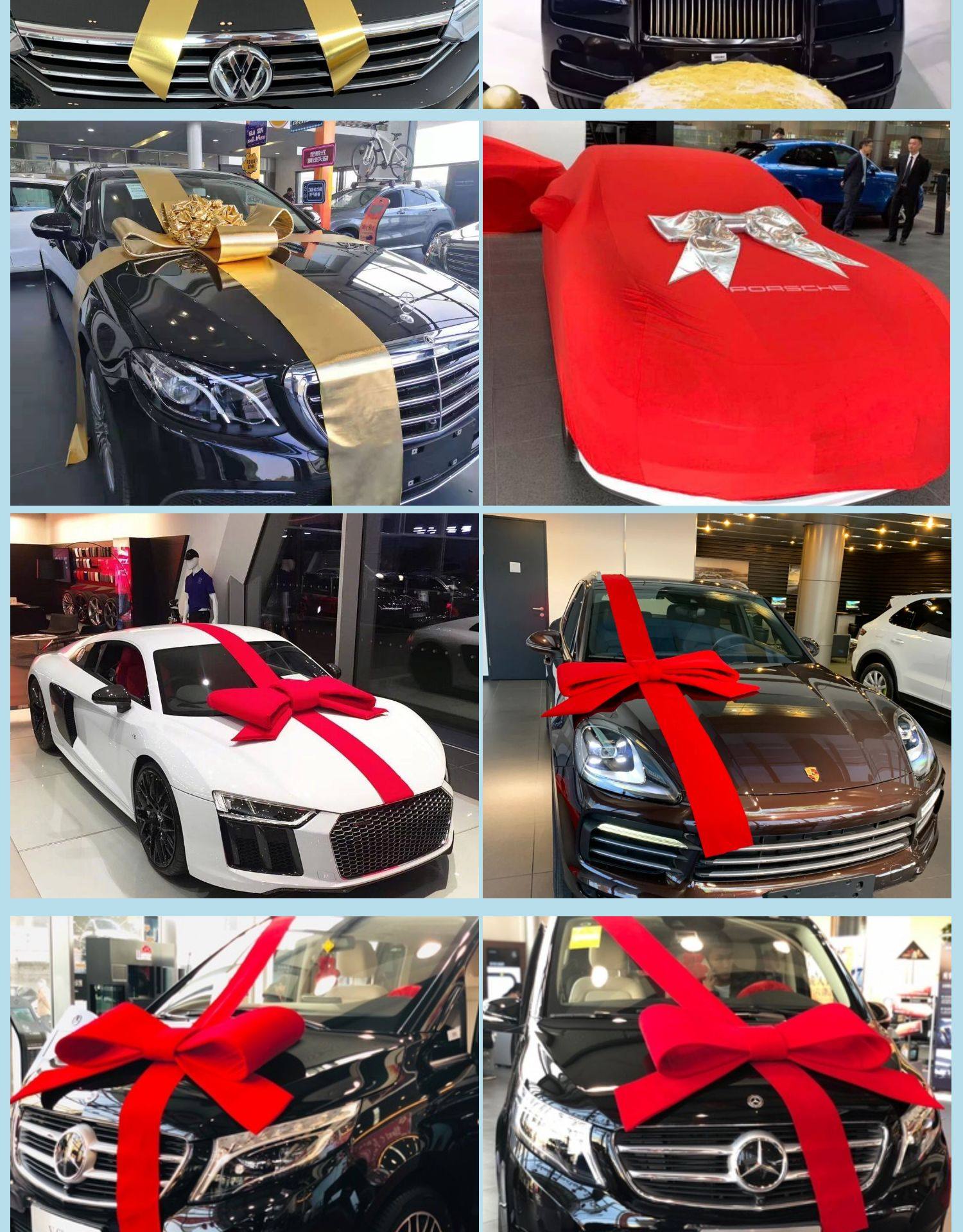 儿里凡汽车4s店展厅展车装饰布置新车提车交车蝴蝶结 仪式用品 车