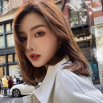 Female New Medium Long Hair Full Head Cover Natural Adolescent Girl Lock Bone Short Hair Hairstyle Full Live-action Hair Real Hair Wig Sleeve