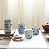 Kawashima’s retro Japanese teacup ceramic cup water cup small tea cup single master cup with a Mingfu tea cup