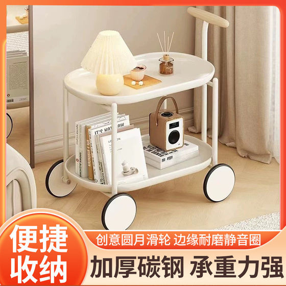 Creative trolleys on the sofa side are floor-standing movable simple lunar rover living room kitchen trolley storage rack
Creative trolleys on the sofa side are floor-standing movable simple lunar rover living room kitchen trolley storage rack