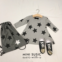 3 months-7 years old minisusic tide boy cotton thin cool girl long sleeve dress