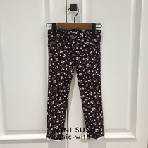 Special price does not return the 2-12-year-old legal girl dark purple flower micro-bullet casual bottoming pants