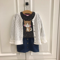 Special prices do not refund 1 - 7 year old Australian girl girl girl baby cotton glasses cats long sleeve T - shirt