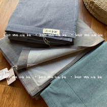 Ingenuity Lu JIN high-end cotton old coarse cloth plain jacquard solid color bed sheet bedding three-piece set