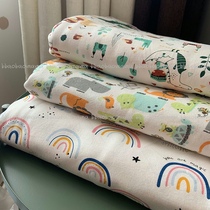 Microflawless treatment of foreign trade pure cotton knit cotton with elastic cartoon dinosaur sheet single double 1 5 1 8