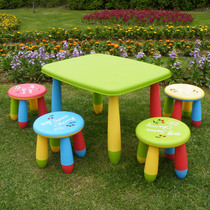 Childrens table and chair set baby table game table learning table kindergarten table and chair toy table cartoon rectangular table