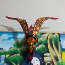 Sichuan Xichang Liangshan Special Property Yi Lacquer Handicraft Goat Head Disc Pendulum ornament Handmade Box