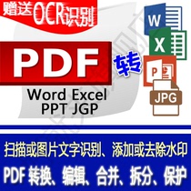 PDF file to word document to PPT picture jpg image watermarking excel text format software