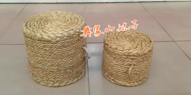 包邮 云南草墩凳子 纯手工稻草编织坐墩蒲团坐垫透气实用家具家居