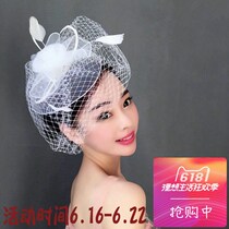 Head gauze fairy accessories mesh Forest dream headdress veil hundred small bowler accessories spring and autumn Black Fairy Air