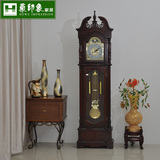 豪客厅落地立式欧式美式机械钟表实木立式钟