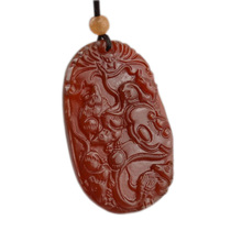 Natural carnelian mouse pendant Five mice fortune pendant Jade mascot jewelry mens and womens models