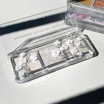 Clear Cold White Jade Blue Three Types Of Broken Drill Feel of Lai Meng Three-Color Eye Shadow JM07 Odorless Air No Base Color Polarized