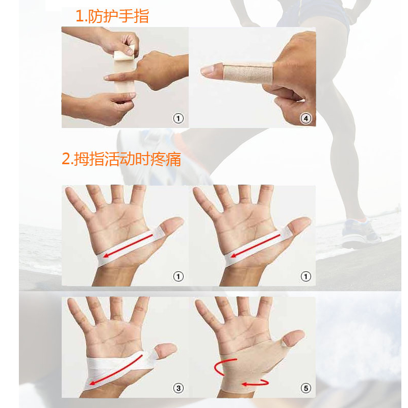 美国cramer 全棉自粘绷带 弹性绷带 篮球护指 手指弹力运动绷带