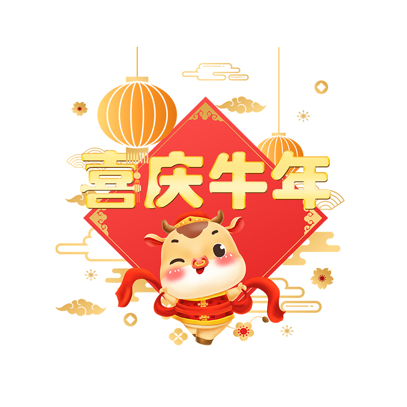 2021新年装饰恭喜发财玻璃门贴福字墙贴画橱窗窗花纸牛年春节贴纸