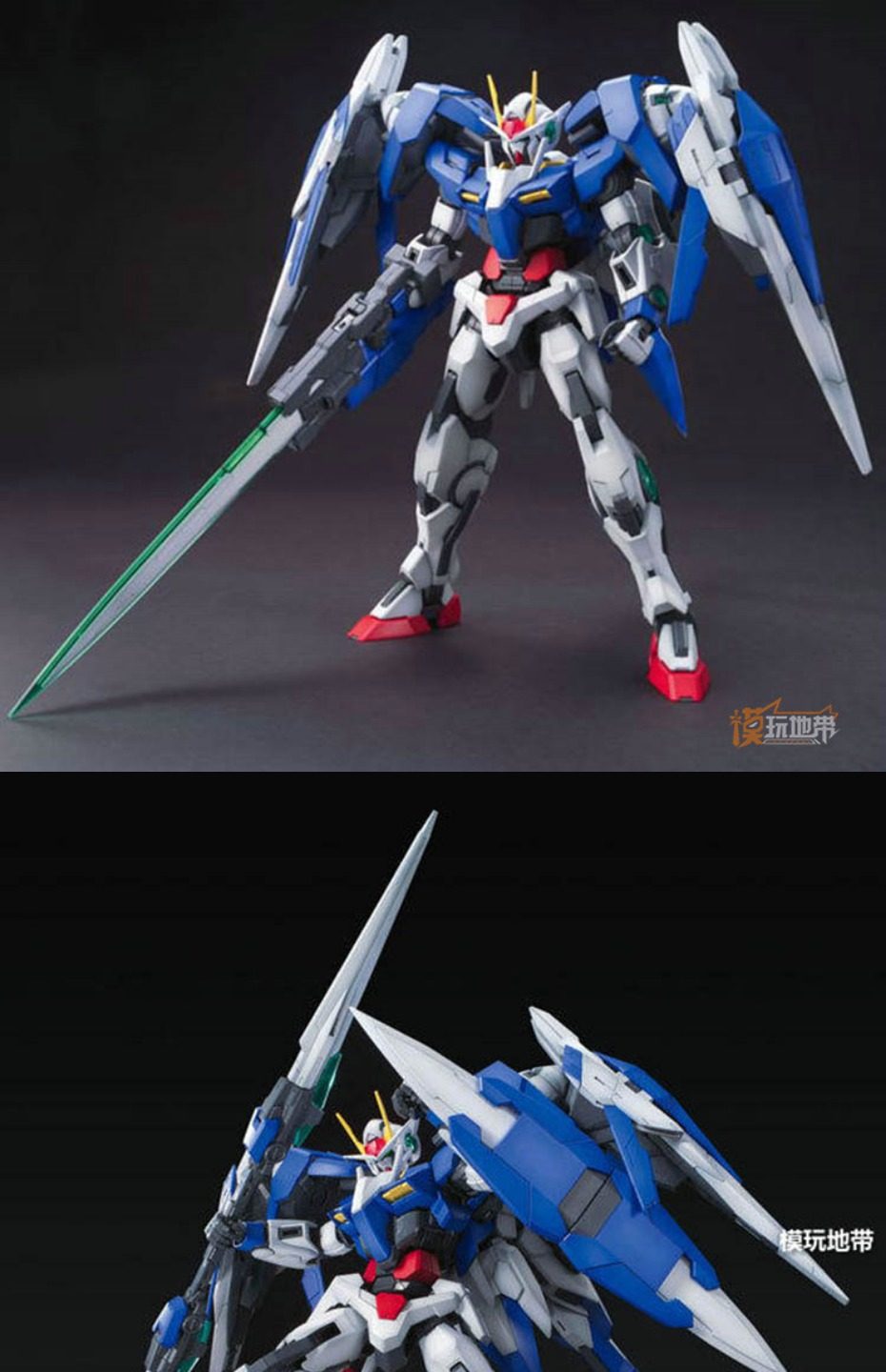 万代mg 1/100 00 raiser 00高达 升降机套装 00r 1灯版/5灯版