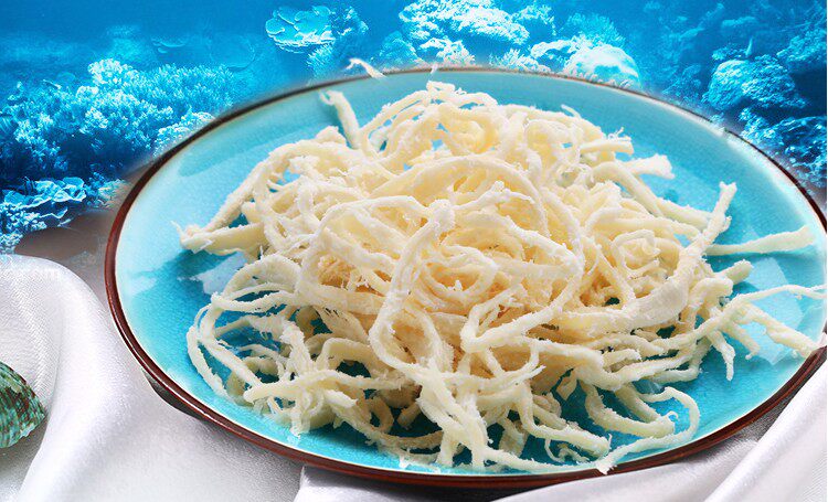 去皮纯白鱿鱼丝白丝 鱿鱼条酒店零食ktv酒吧散装10斤整箱原味微辣