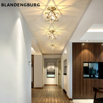 Entrance Light Corridor Nordic Copper Suction Dome Lamp Modern Minimalist Door Light Creative Door Light Aisle Styling Genguan Lamps