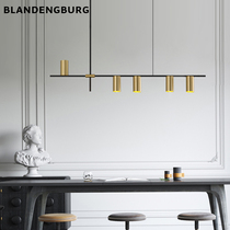 Net red light chandelier light lavish dining room modern minimalist light table Bar table Ideas Nordic lamps extremely minimalist long strips of lights