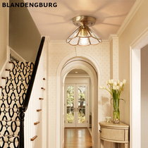 Brass suck top light Nordic modern minimalist Balcony Entrance to the house Genguan Light Personality Creative Corridor Aisle Light small lamps