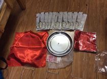 Cutting tray red cloth scissors supplies cutting supplies cutting red cloth