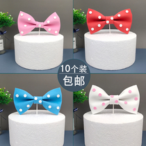 ins wind net red butterfly knot cake decoration baking cake inserts cake plug-in plug-in sitcake decoration