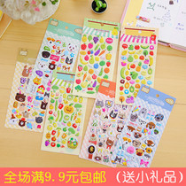 Korean creative stationery cute animal bubble stickers mobile phone decoration stickers diary stickers student stickers