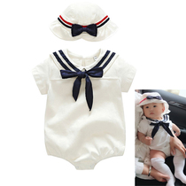 Baby one-piece romper short-sleeved female baby clothes Princess 0-3 months 100 days baby clothes female summer