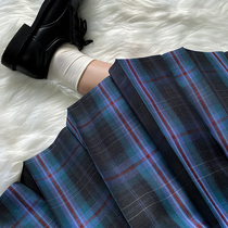 Pudding bear original ~ (Dark Night Hunter) jk skirt Orthodox plaid pleated skirt a high waist skirt spot uniform skirt
