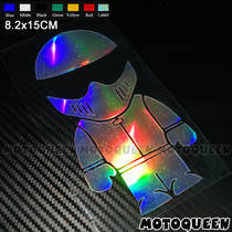 Cartoon Driver Electric Bottle Motorcycle Decorated Tank Side Case Wind-Head Body Tail Scratched Reflective Stickler Stickler Stickler