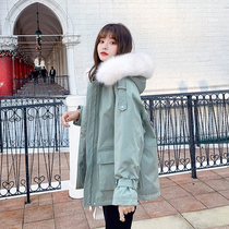 maje Kara winter New Pike womens short fashion clothing jacket overalls cotton jacket plus velvet thickened coat tide